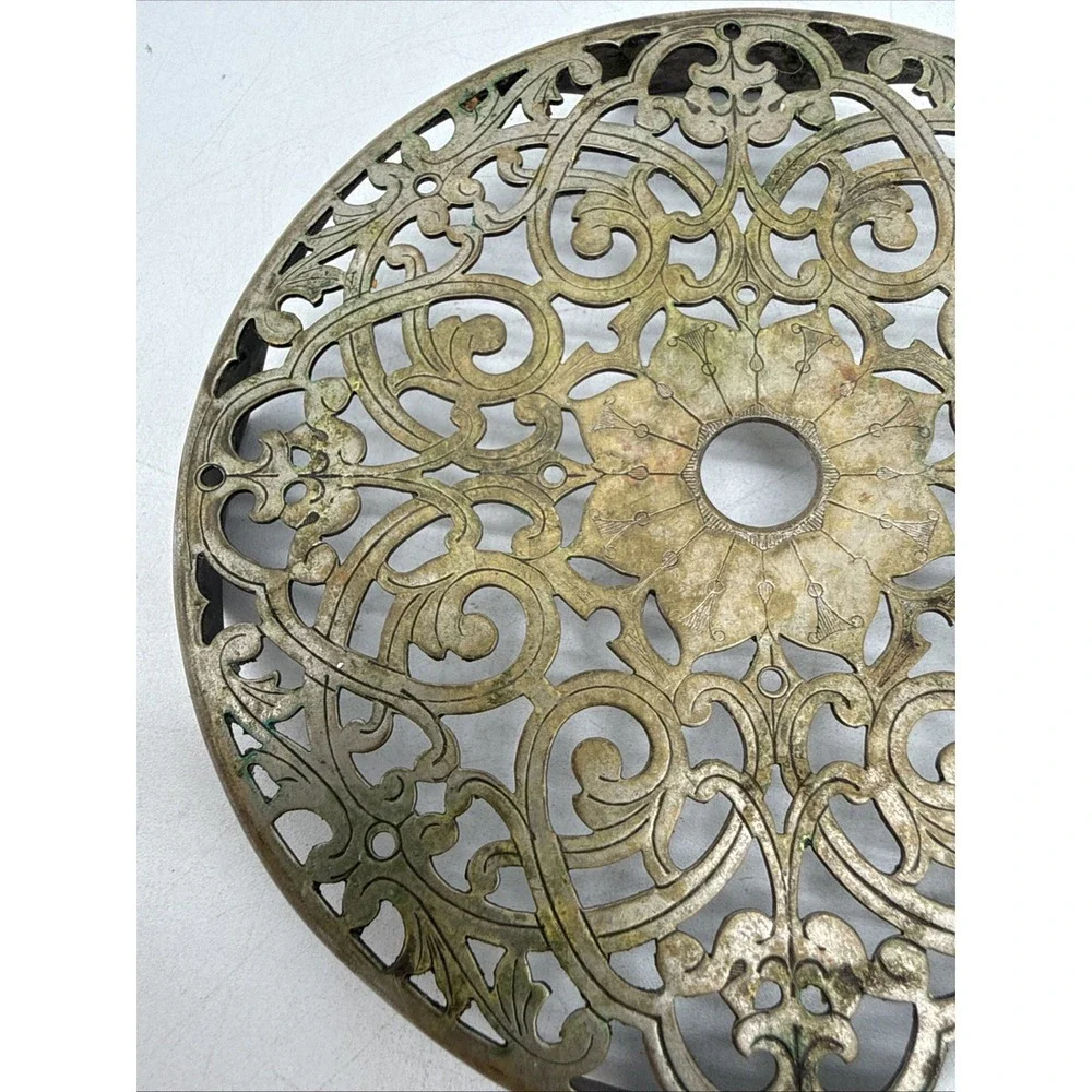 Vintage Silverplate English Pierced Trivet by Manco Made In England